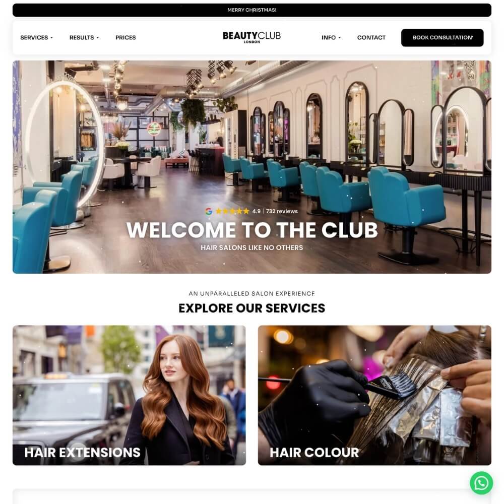 Beauty Club London Website